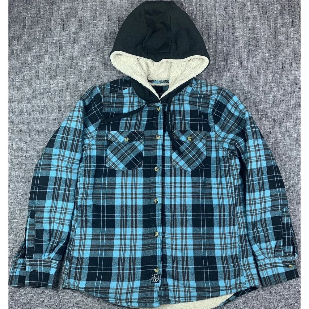Lincoln Outfitters Hooded Fleece Lined Jacket Men's Size S Heavy Warm